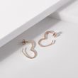 HEART-SHAPED EARRINGS IN 14K ROSE GOLD - ROSE GOLD EARRINGS - EARRINGS