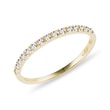 SIMPLE YELLOW GOLD RING WITH DIAMONDS - WOMEN'S WEDDING RINGS - WEDDING RINGS