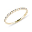 BAGUE MINIMALISTE D'OR JAUNE AVEC DIAMANTS - ALLIANCES DE MARIAGE FEMMES - ALLIANCES DE MARIAGE