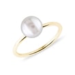 GOLD RING WITH FRESHWATER PEARL - PEARL RINGS - PEARL JEWELRY