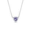 NECKLACE WITH TANZANITE AND BRILLIANTS IN WHITE GOLD - TANZANITE NECKLACES - NECKLACES