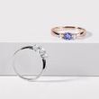 TANZANITE AND DIAMOND RING IN ROSE GOLD - TANZANITE RINGS - RINGS