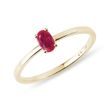 MINIMALIST RUBY RING WITH ​​GOLD - RUBY RINGS - RINGS