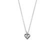 DIAMOND NECKLACE WITH HEART IN WHITE GOLD - DIAMOND NECKLACES - NECKLACES