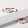BRILLIANT CUT DIAMOND RING IN ROSE GOLD - WOMEN'S WEDDING RINGS - WEDDING RINGS