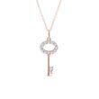 ROSE GOLD KEY PENDANT WITH DIAMONDS - DIAMOND NECKLACES - NECKLACES