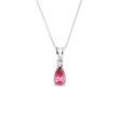 WHITE GOLD NECKLACE WITH TOURMALINE - TOURMALINE NECKLACES - NECKLACES