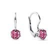ROUND TOURMALINE EARRINGS IN WHITE GOLD - TOURMALINE EARRINGS - EARRINGS
