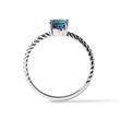 WEISSGOLDRING MIT OVALEM LONDONER TOPAZ - RINGE TOPAS - RINGE