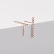 ROSE GOLD DIAMOND BAR EARRINGS - DIAMOND EARRINGS - EARRINGS