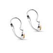 BOUCLES D'OREILLES POUR ENFANTS EN OR BLANC AVEC CITRINES - BOUCLES D'OREILLES POUR ENFANTS - BOUCLES D'OREILLES