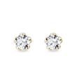 MOISSANITE STUD EARRINGS IN YELLOW GOLD - GEMSTONE EARRINGS - EARRINGS