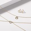 DIAMOND HEART PENDANT IN YELLOW GOLD - DIAMOND NECKLACES - NECKLACES