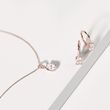 MORGANITE AND DIAMOND ROSE GOLD NECKLACE - MORGANITE NECKLACES - NECKLACES