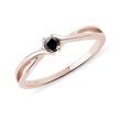 RING WITH A BLACK DIAMOND IN ROSE GOLD - FANCY DIAMOND ENGAGEMENT RINGS - ENGAGEMENT RINGS