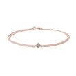 BRACELET FORGÉ EN OR ROSE AVEC DIAMANT CHAMPAGNE - BRACELETS AVEC DIAMANTS - BRACELETS