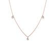 BEZELED DIAMOND NECKLACE IN ROSE GOLD - DIAMOND NECKLACES - NECKLACES
