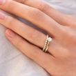 SET OF ENGAGEMENT AND WEDDING RING IN YELLOW GOLD - ENGAGEMENT AND WEDDING MATCHING SETS - ENGAGEMENT RINGS