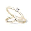 MINIMAL YELLOW GOLD AND DIAMOND BRIDAL SET - ENGAGEMENT AND BRIDAL RING SETS - ENGAGEMENT RINGS