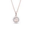 NECKLACE OF ROSE GOLD WITH MORGANITE AND BRILLIANTS - MORGANITE NECKLACES - NECKLACES