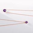 AMETHYST NECKLACE IN ROSE GOLD - AMETHYST NECKLACES - NECKLACES