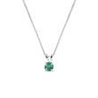WHITE GOLD EMERALD NECKLACE - EMERALD NECKLACES - NECKLACES