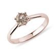CHAMPAGNE DIAMOND ENGAGEMENT RING IN ROSE GOLD - FANCY DIAMOND ENGAGEMENT RINGS - ENGAGEMENT RINGS