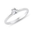 THIN BAND WHITE GOLD DIAMOND ENGAGEMENT RING - SOLITAIRE ENGAGEMENT RINGS - ENGAGEMENT RINGS