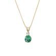 EMERALD AND DIAMOND GOLD NECKLACE - EMERALD NECKLACES - NECKLACES