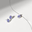 WHITE GOLD EARRINGS WITH TANZANITES AND BRILLIANTS - TANZANITE EARRINGS - EARRINGS