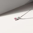 PINK SAPPHIRE AND DIAMOND WHITE GOLD NECKLACE - SAPPHIRE NECKLACES - NECKLACES