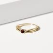 INTERESTING GARNET RING IN GOLD - GARNET RINGS - RINGS