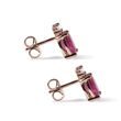 TOURMALINE EARRINGS WITH DIAMONDS IN ROSE GOLD - TOURMALINE EARRINGS - EARRINGS