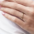 YELLOW GOLD RING WITH THREE DIAMONDS - WOMEN'S WEDDING RINGS - WEDDING RINGS