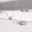 TOURMALINE AND DIAMOND HEART NECKLACE IN ROSE GOLD - TOURMALINE NECKLACES - NECKLACES