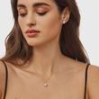 MORGANITE AND DIAMOND OVAL PENDANT IN ROSE GOLD - MORGANITE NECKLACES - NECKLACES