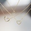 HEART-SHAPED DIAMOND NECKLACE IN YELLOW GOLD - DIAMOND NECKLACES - NECKLACES