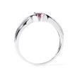 BAGUE EN OR BLANC AVEC TOURMALINE ROSE - BAGUES EN TOURMALINE - BAGUES