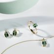 GREEN TOURMALINE RING IN 14K YELLOW GOLD - TOURMALINE RINGS - RINGS