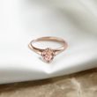 BAGUE DE FIANÇAILLES EN OR ROSE AVEC MORGANITE - BAGUES AVEC MORGANITE - BAGUES