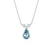 SWISS TOPAZ AND DIAMOND NECKLACE IN WHITE GOLD - TOPAZ NECKLACES - NECKLACES