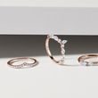TRENDY DIAMOND ENGAGEMENT SET IN ROSE GOLD - ENGAGEMENT AND WEDDING MATCHING SETS - ENGAGEMENT RINGS