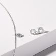 BOUCLES D'OREILLES EN OR BLANC 14 CT AVEC DIAMANTS - PUCES D'OREILLES EN DIAMANT - BOUCLES D'OREILLES