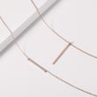 ROSE GOLD NECKLACE WITH A SMOOTH HORIZONTAL BAR - ROSE GOLD NECKLACES - NECKLACES
