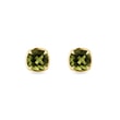 PUCES D'OREILLES EN OR ET MOLDAVITES - BOUCLES D'OREILLES EN MOLDAVITE - BOUCLES D'OREILLES