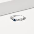 GOLD RING WITH BLUE SAPPHIRE - SAPPHIRE RINGS - RINGS