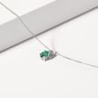 EMERALD AND DIAMOND WHITE GOLD NECKLACE - EMERALD NECKLACES - NECKLACES