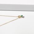YELLOW GOLD NECKLACE WITH AN EMERALD PENDANT - EMERALD NECKLACES - NECKLACES