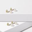 PEARL EARRING AND NECKLACE SET IN YELLOW GOLD - PEARL SETS - PEARL JEWELRY
