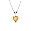 CITRINE AND DIAMOND NECKLACE IN WHITE GOLD - CITRINE NECKLACES - NECKLACES
